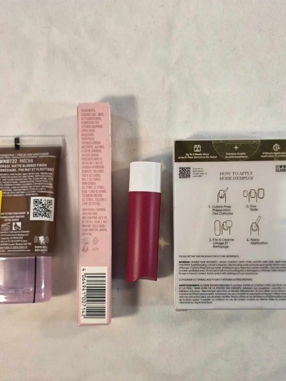 Miscellaneous Makeup Lot of 4 Kylie Jenner Lipstick NYX Blur EOS Lipstick Nails